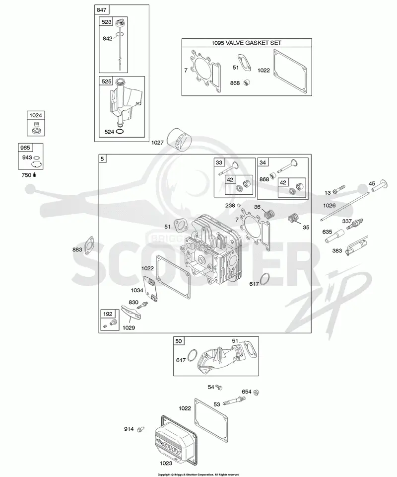 Cylinder Head, Gasket Set - Valve, Lubrication, Valves
