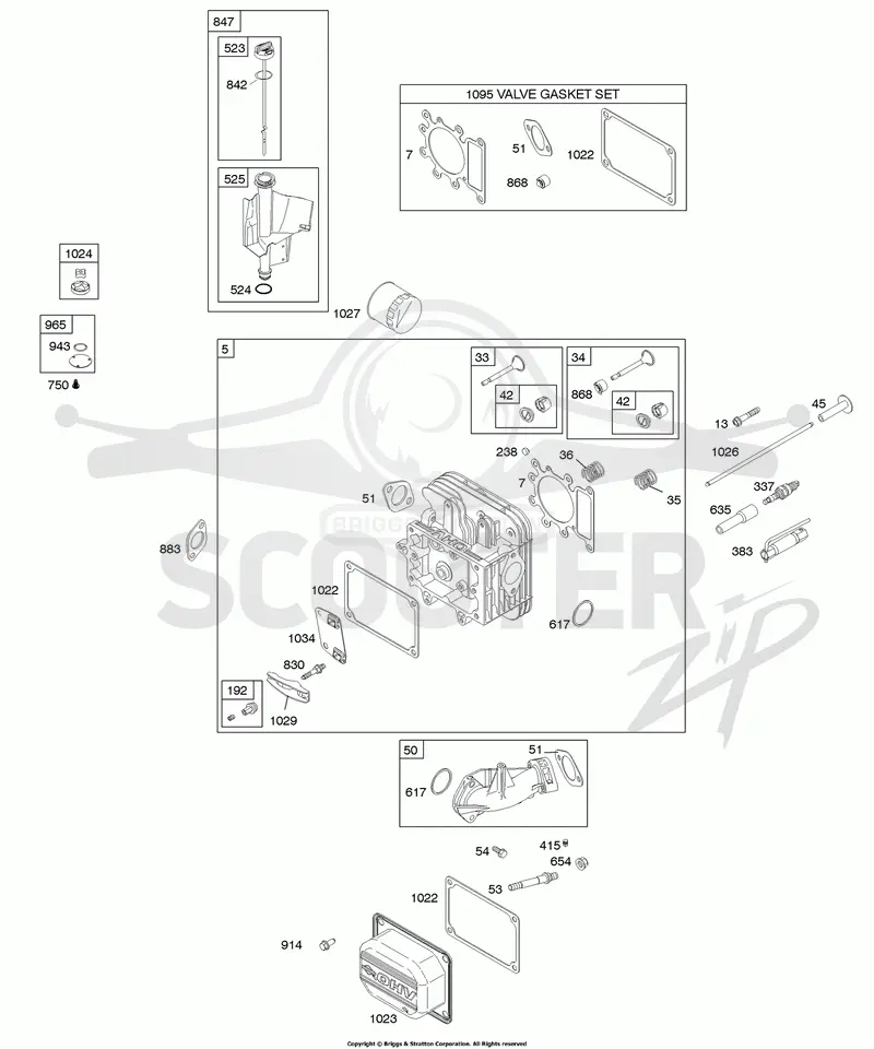 Cylinder Head, Gasket Set - Valve, Lubrication, Valves