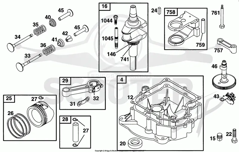 Piston Grp, Sump, Crank, Cam