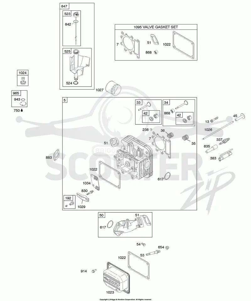 Cylinder Head, Gasket Set - Valve, Intake Manifold, Lubrication, Valves