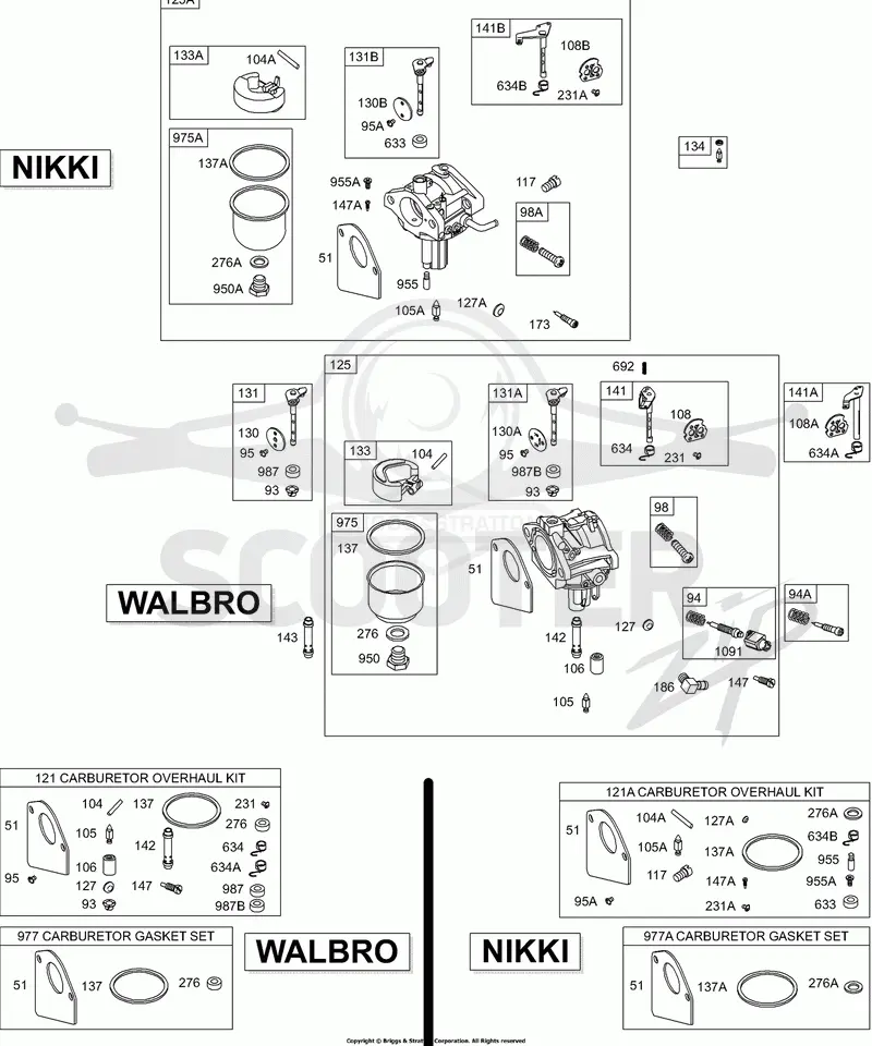 Carburetor, Carburetor Overhaul Sets