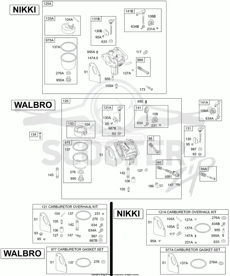Carburetor, Gasket Sets/Kits