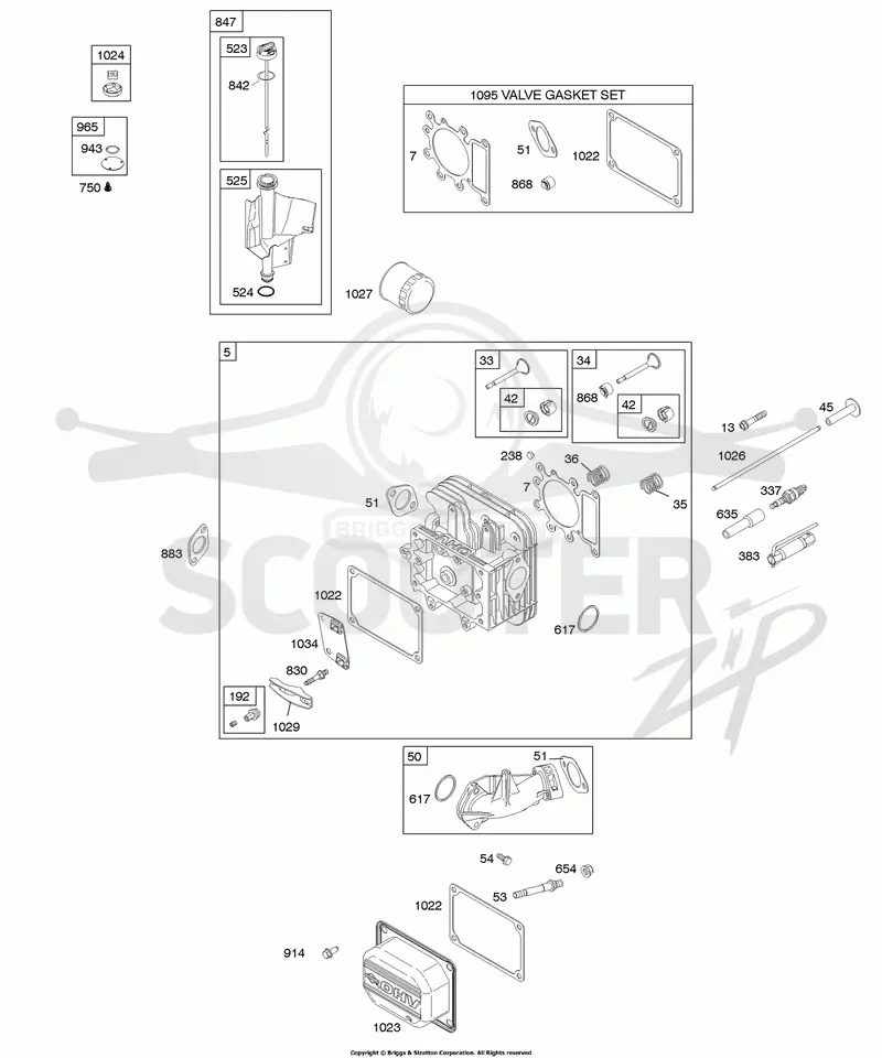 Cylinder Head, Gasket Set - Valve, Intake Manifold, Lubrication, Valves