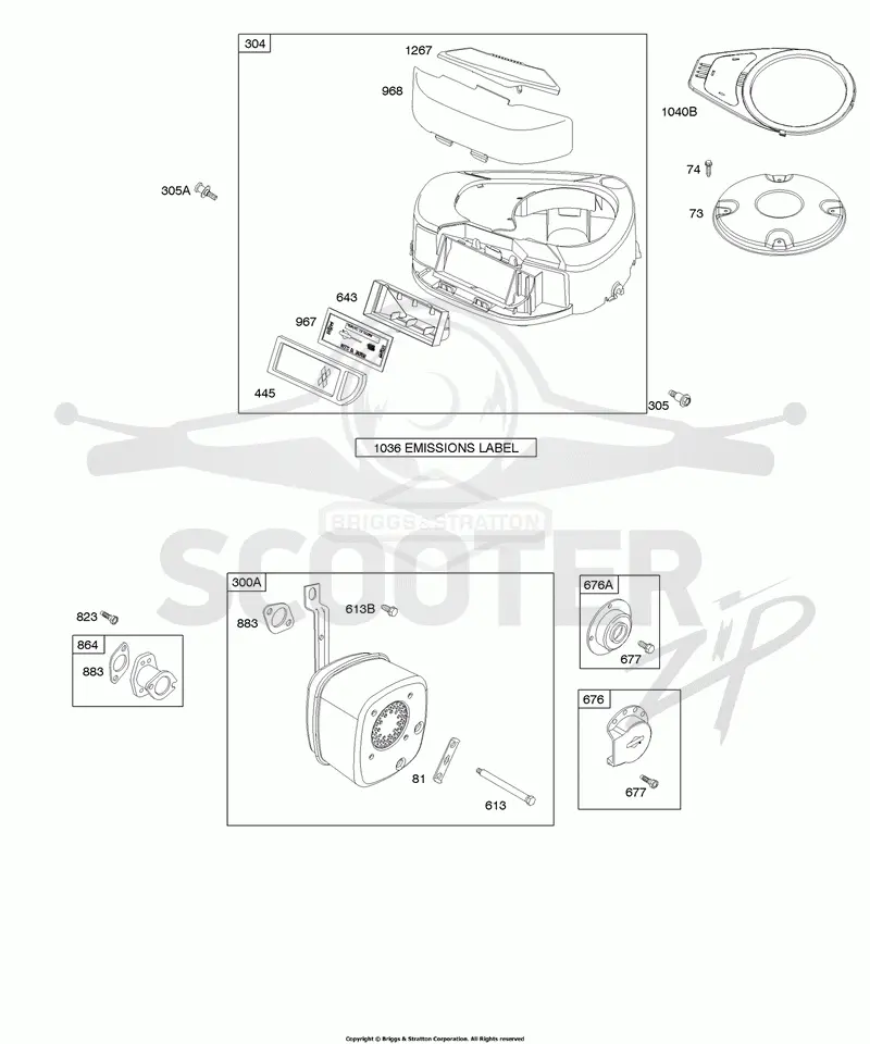 Air Cleaner, Blower Housing, Exhaust System