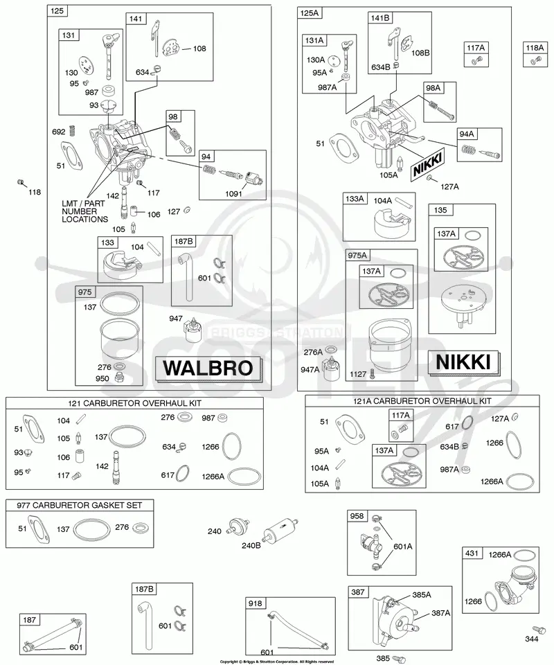 Carburetor, Fuel Supply, Kit - Carburetor Overhaul