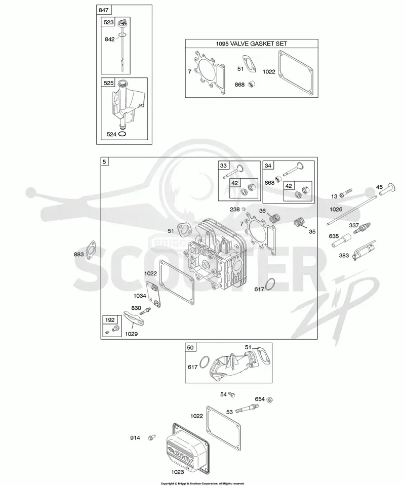 Cylinder Head, Gasket Set - Valve, Lubrication, Valves