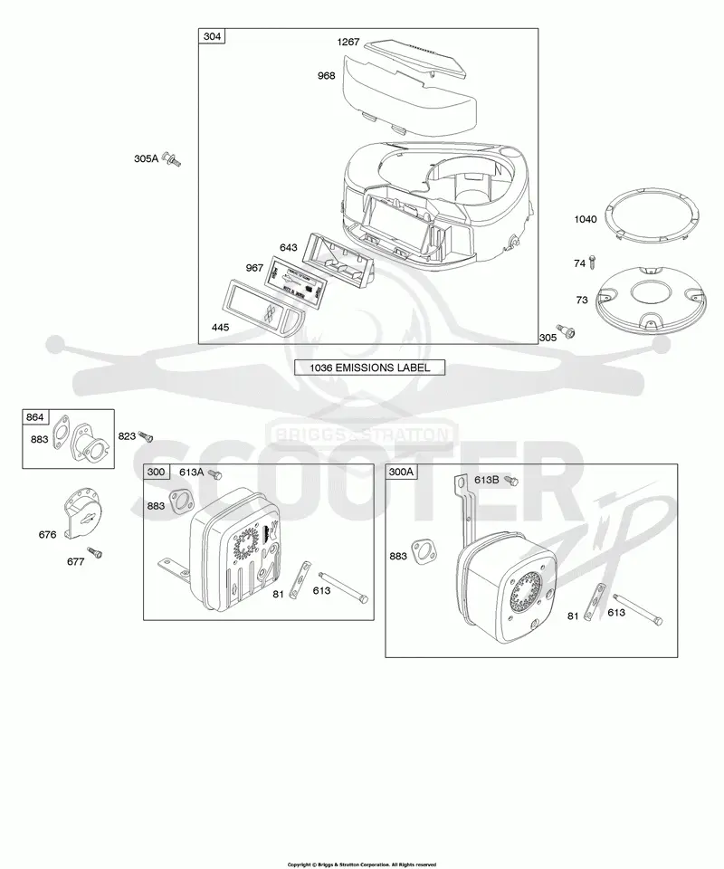 Air Cleaner, Blower Housing, Exhaust System