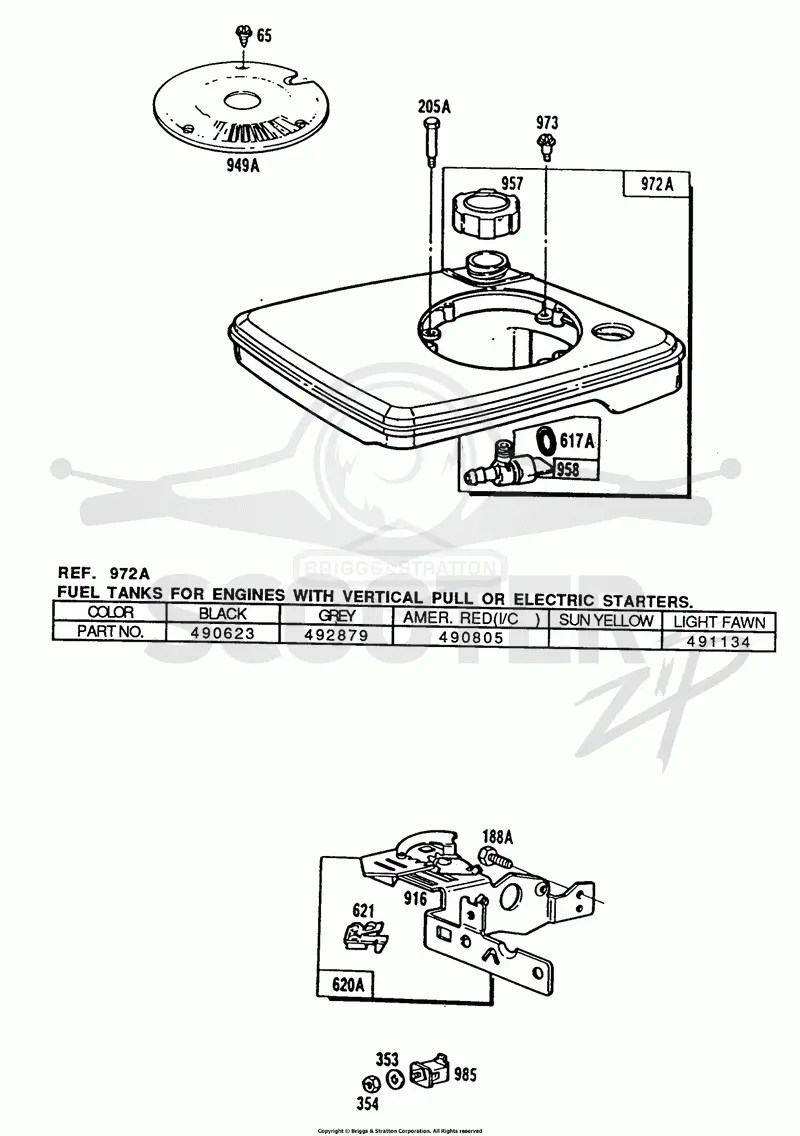 Fuel Tank Assy, Control Brkt