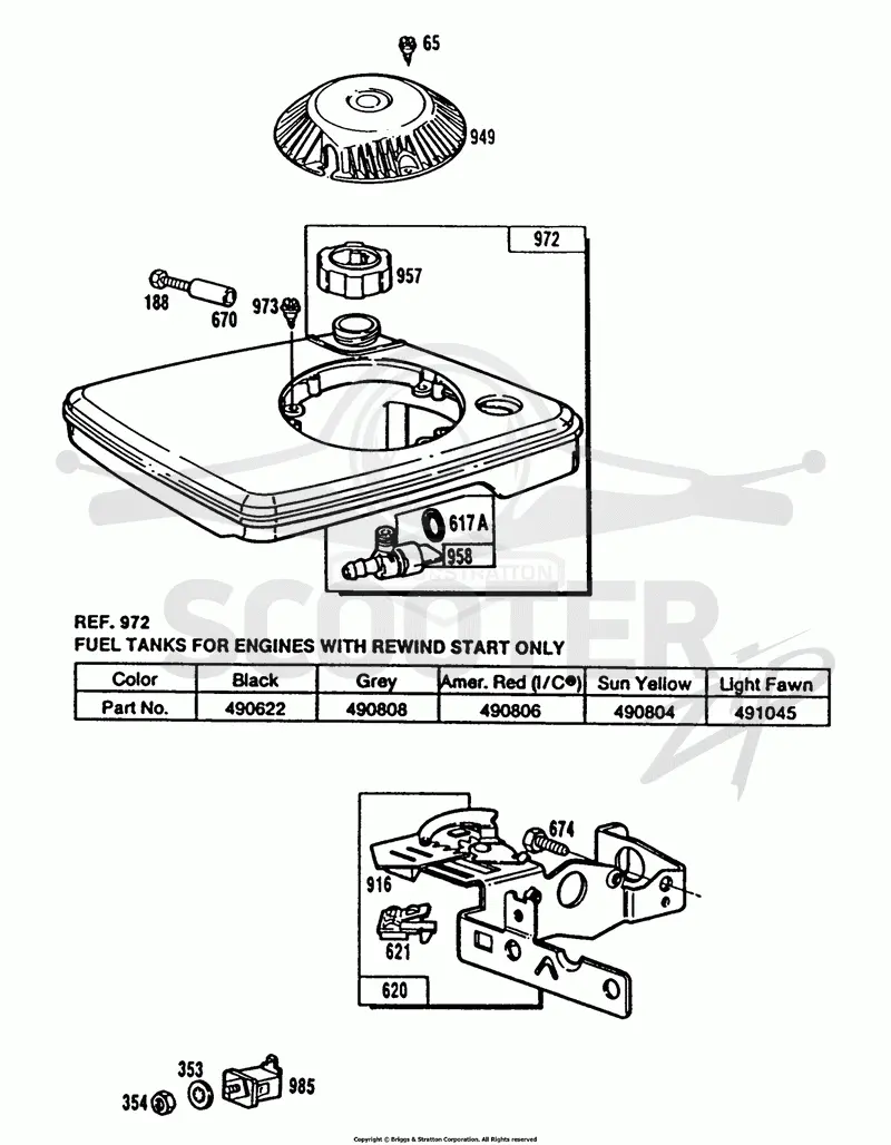 Fuel Tank Assy, Control Brkt