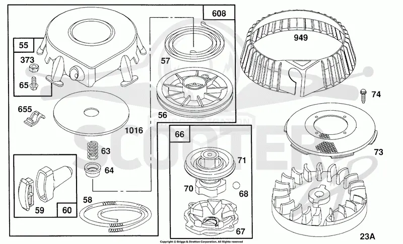 Rewind Starter Assembly
