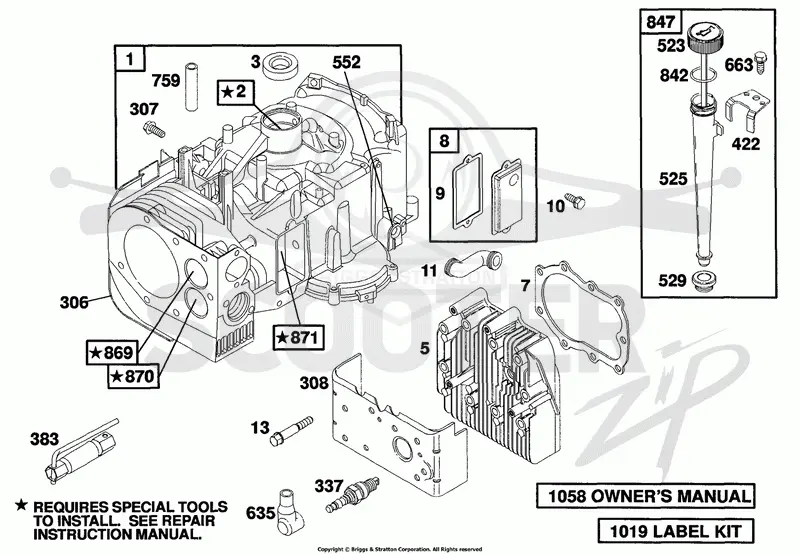 Cylinder, Head, Oil Fill