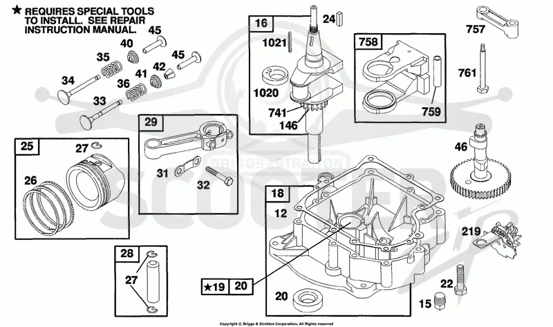 Piston Group, Sump Base, Cam