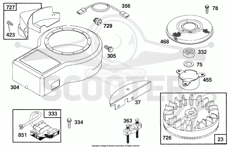 Blower Hsg, Elect, Flywheel