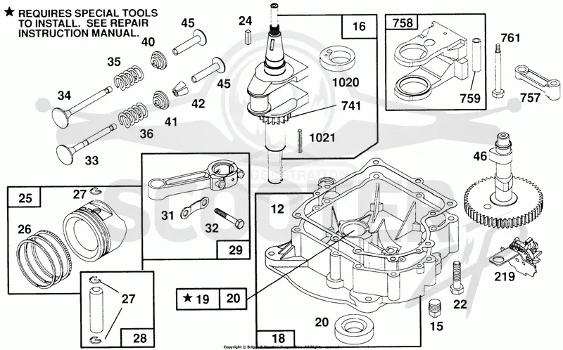 Piston Grp, Sump, Cam, Crank