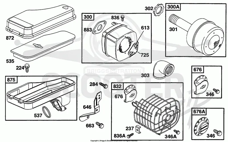 Air Cleaner Grp, Muffler Grp