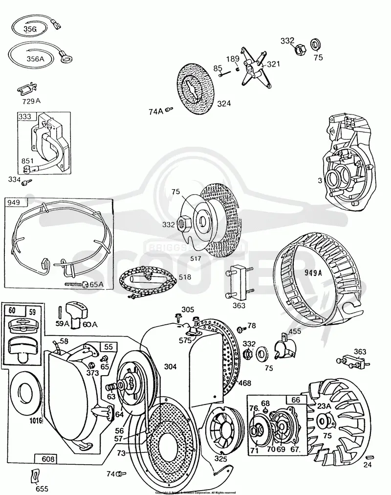 Blower Hsg,Rewind,Screens