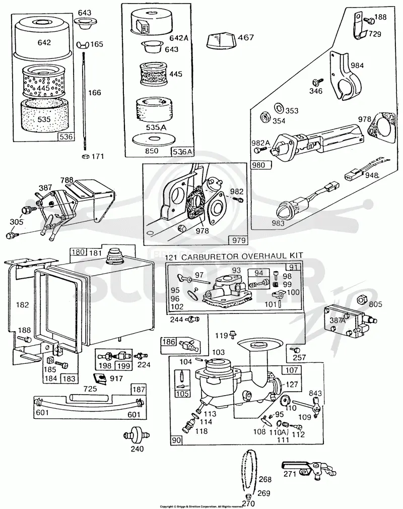 Carb,A/C,Fuel Tank,Primer
