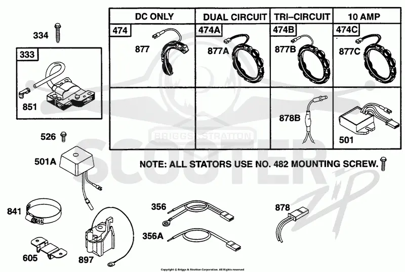 Alternator Chart, Elect