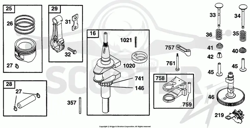 Piston Grp, Crankshaft, Cam