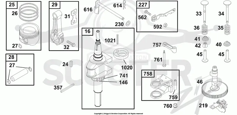 Piston Grp, Crankshaft, Cam