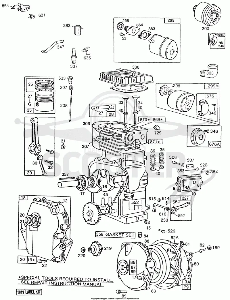 Cyl,Oil Fill,Piston,Mufflers