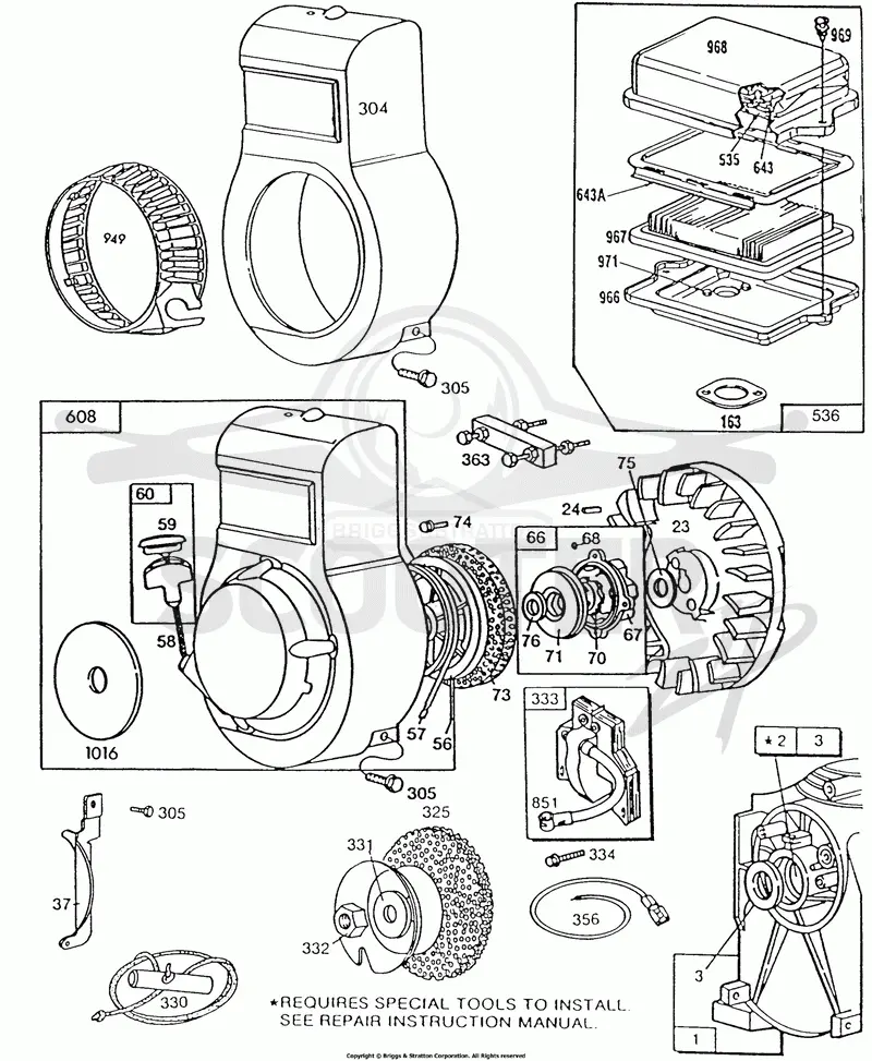 Blower Hsgs,Rewind,Flywheel