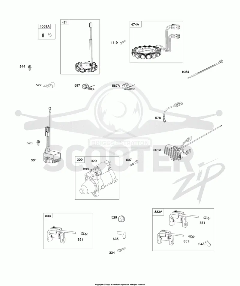 Alternators, Electric Starter, Armatures, Regulators