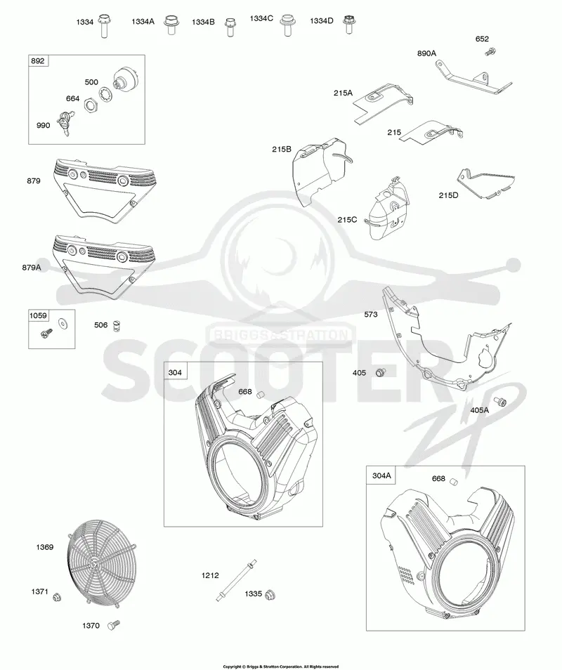 Blower Housings, Air Guides, Ignition Switch