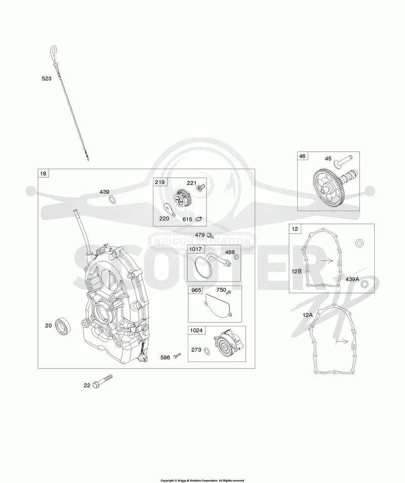 Crankcase Cover, Camshaft, Crankcase Cover Gaskets