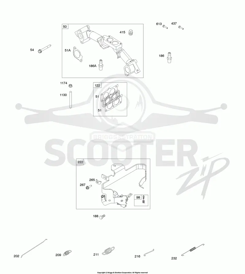 Intake Manifold, Brackets, Springs