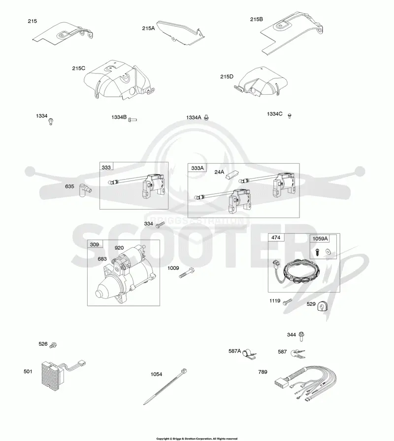 Air Guides, Armatures, Starter Motor, Wires