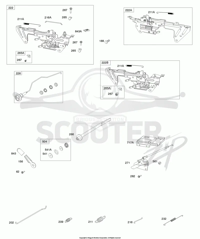 Control Brackets, Springs, Throttle Levers