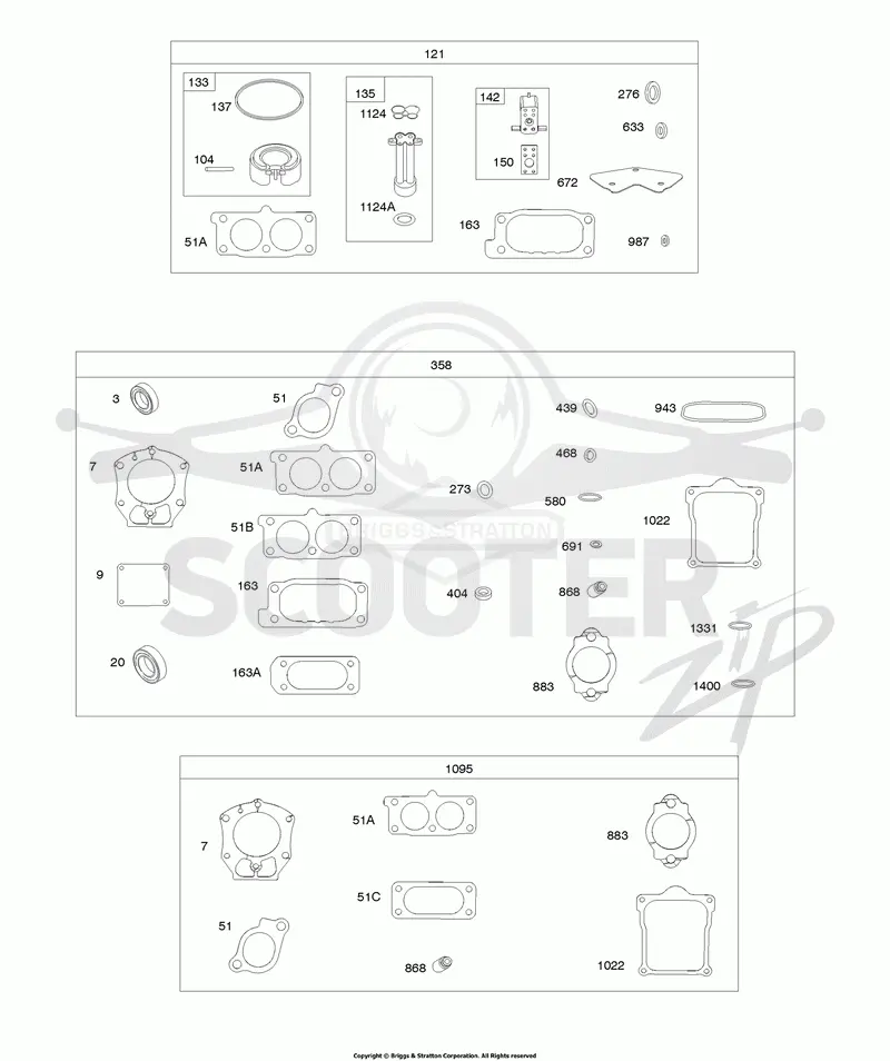 Carburetor Overhaul Kit, Engine/Valve Gasket Set