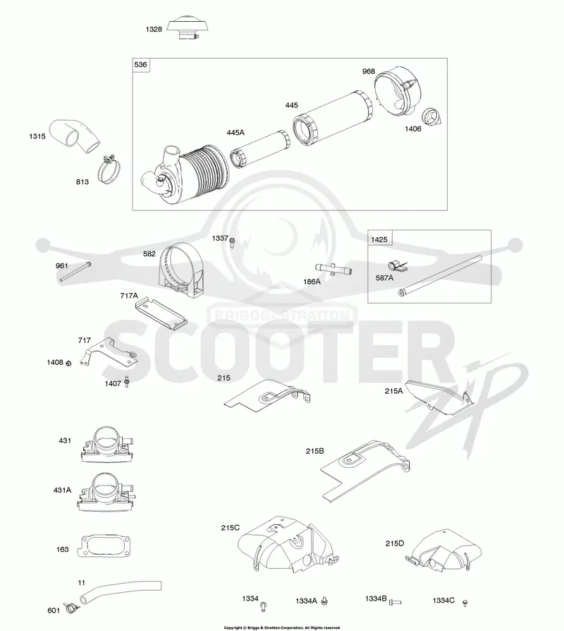 Air Cleaner, Intake Elbows, Air Guides
