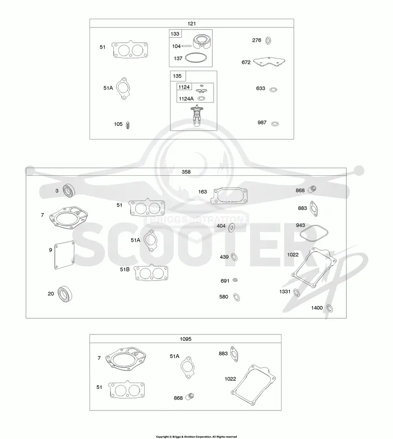 Carburetor Overhaul Kit, Engine/Valve Gasket Set