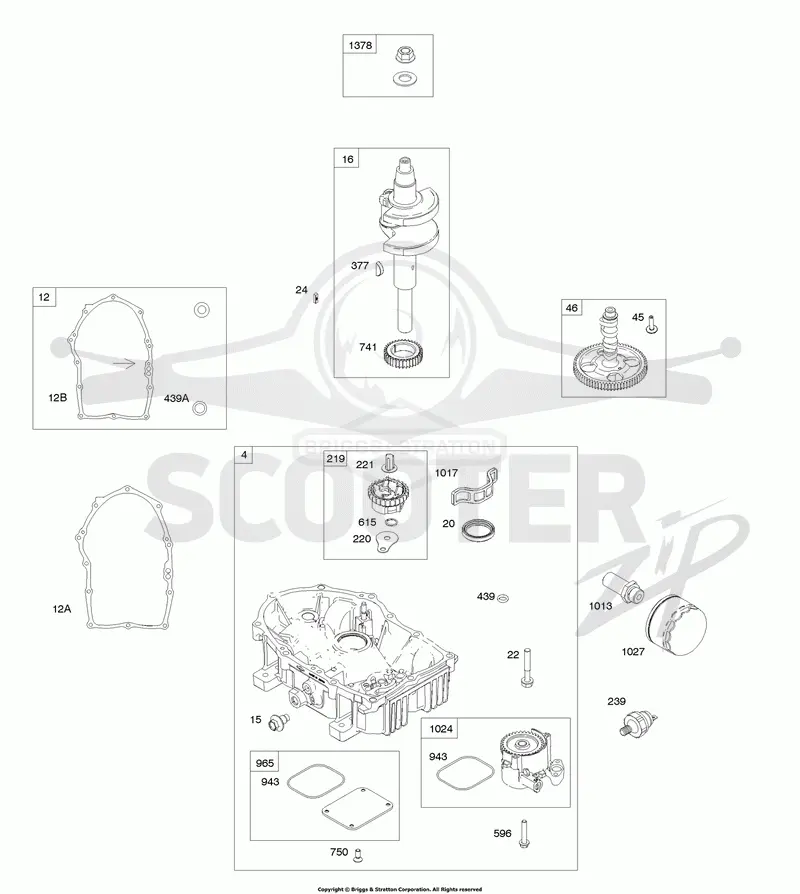Crankcase Cover/Sump, Crankshaft, Camshaft