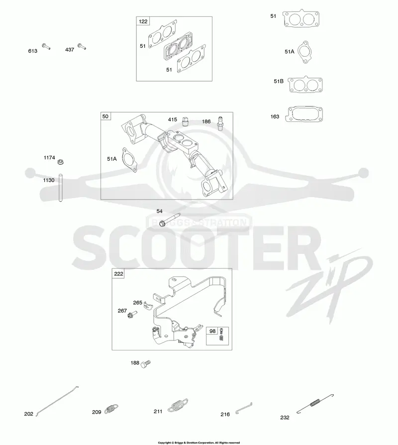 Intake Manifold, Control Bracket, Springs