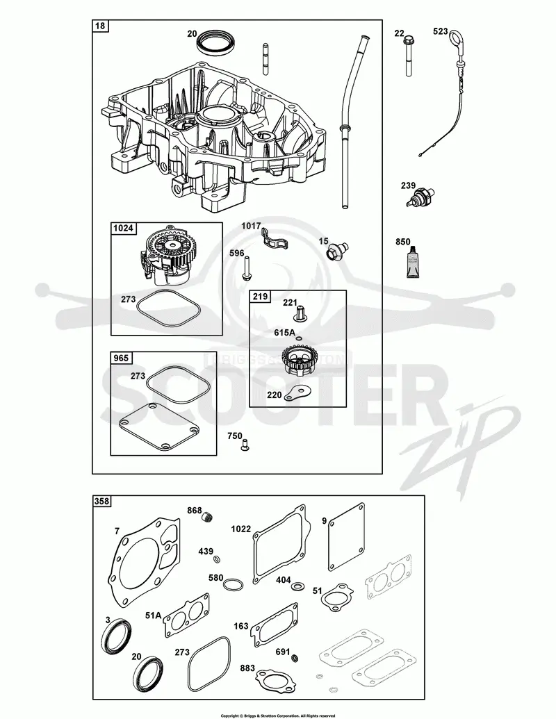 Crankcase Cover/Sump and Lubrication Group