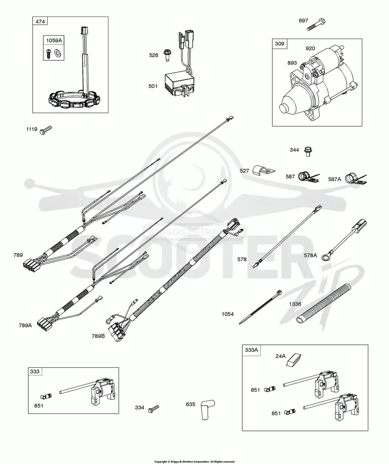 Starter Motor, Wire Harnesss, Armatures