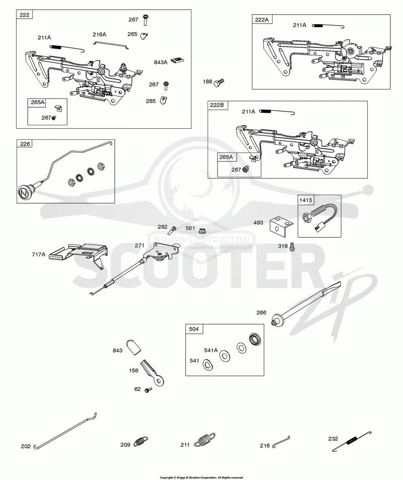 Control Brackets, Springs, Throttle Rod