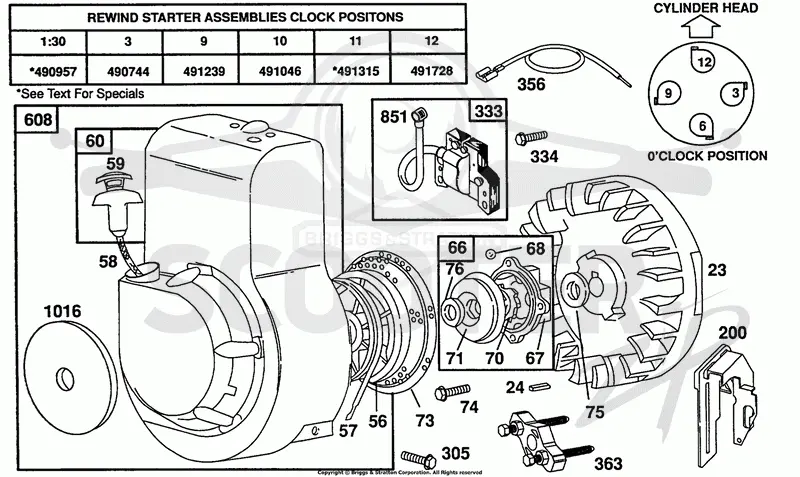 Blower Housing, Std. Rewind