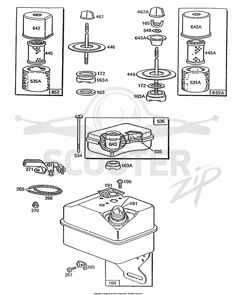 Fuel Tank,Air Cleaner groups