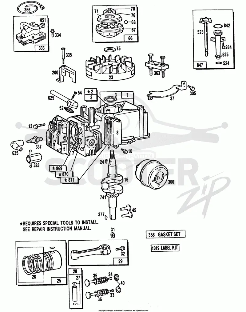 Cyl,Oil Fill,Piston,Mufflers