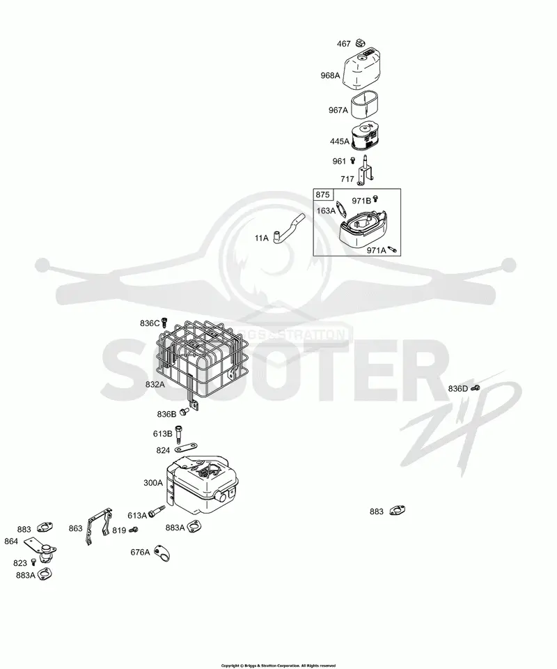Air Cleaner Group, Muffler