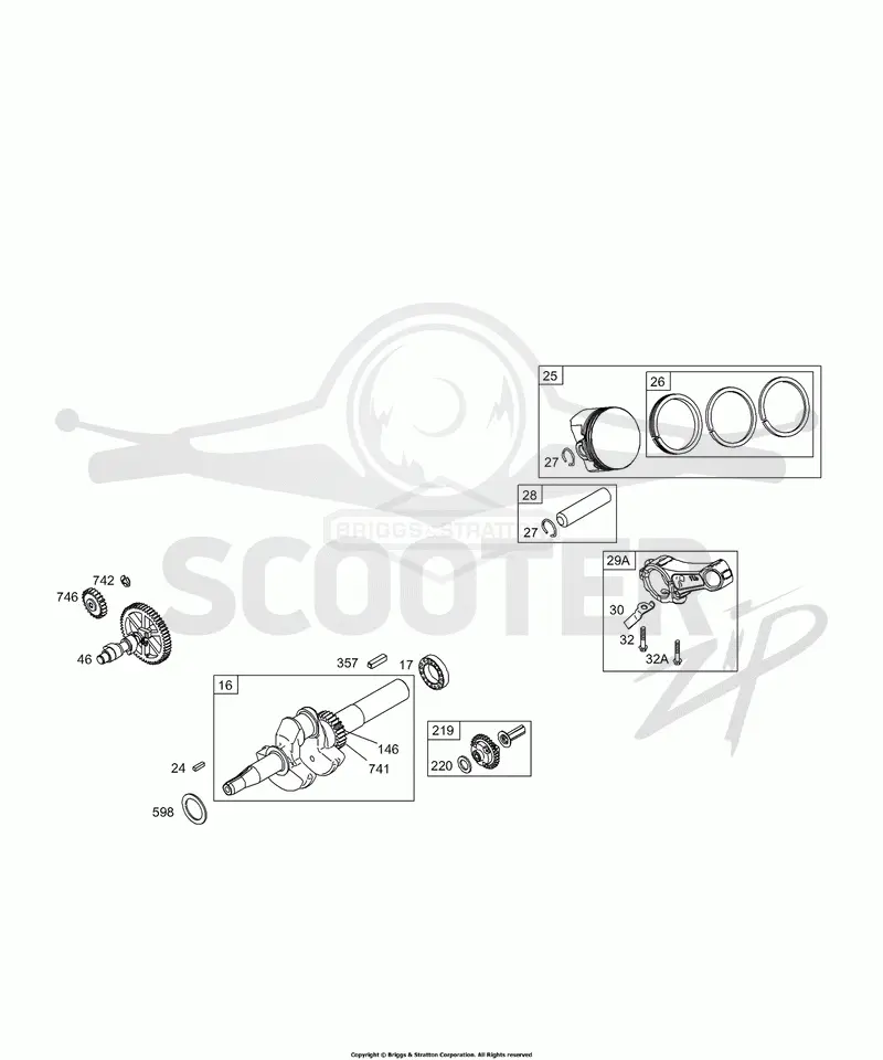 Cams, Crankshaft, Piston Group