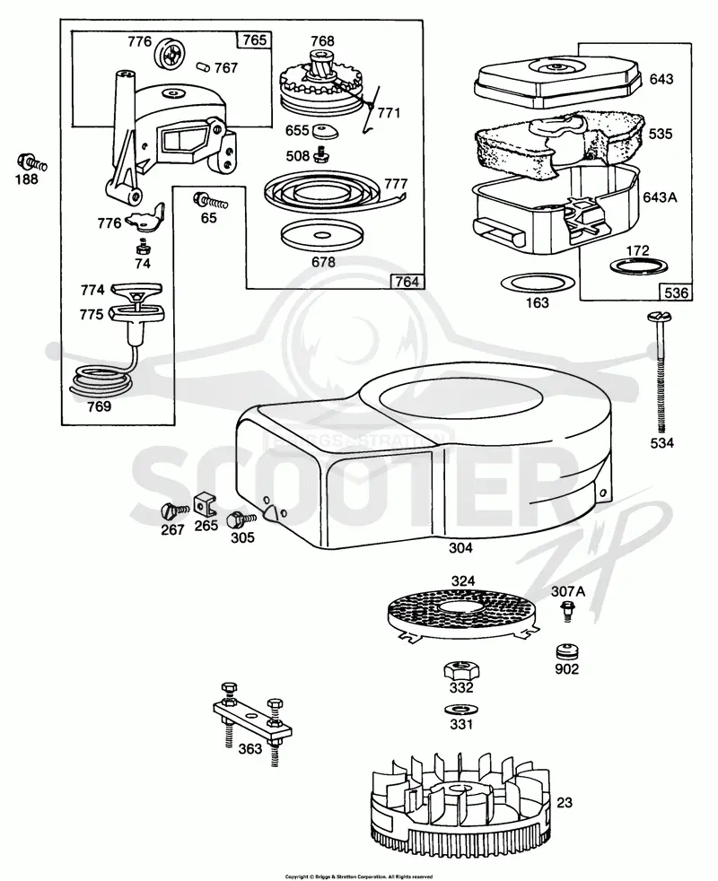 Blower Hsg,Rewind,AirCleaner