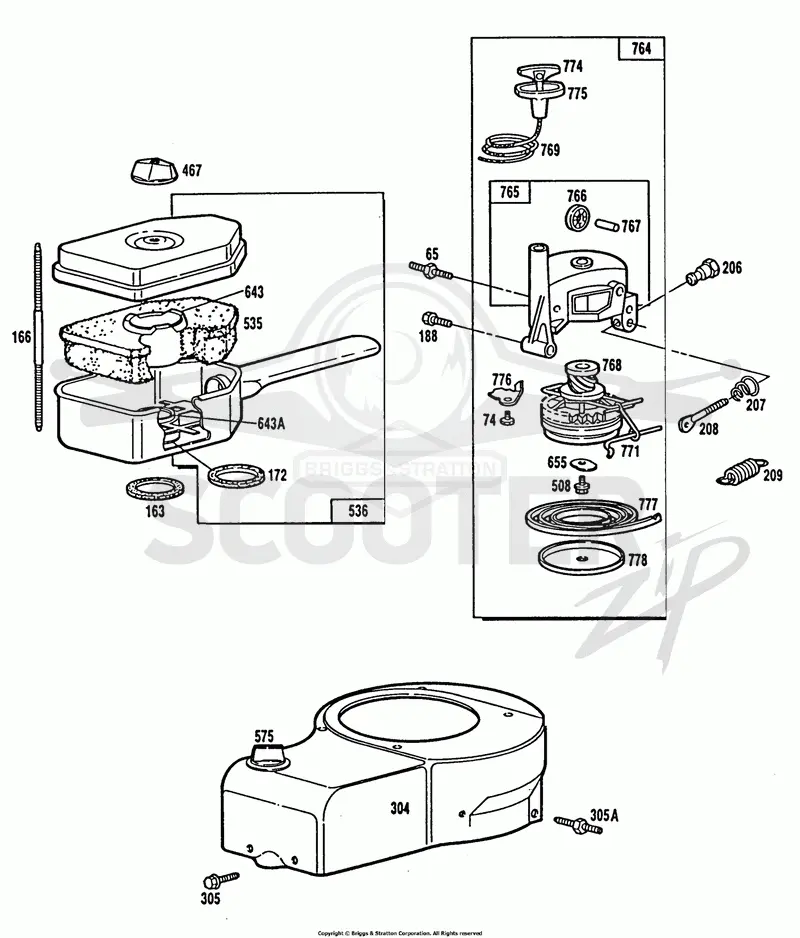 Blower Hsg,Rewind,AirCleaner