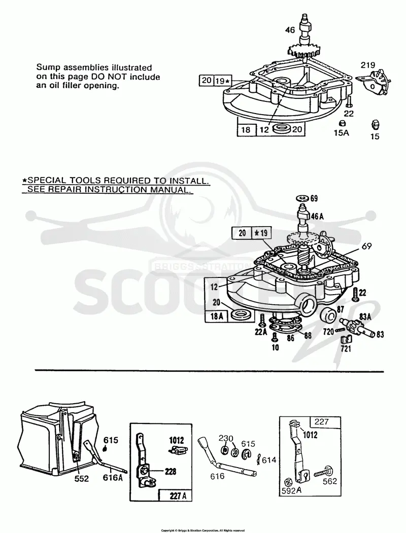 (2)SumpBases,Governor Levers
