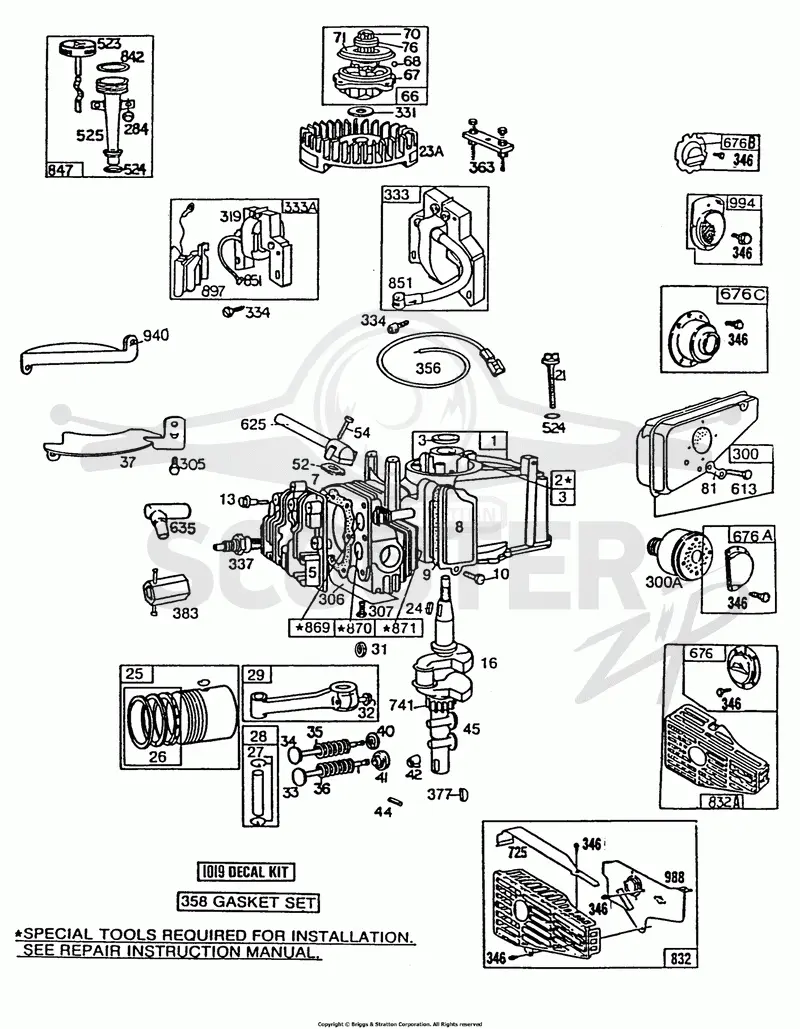 Cyl,Oil Fill,Piston,Mufflers