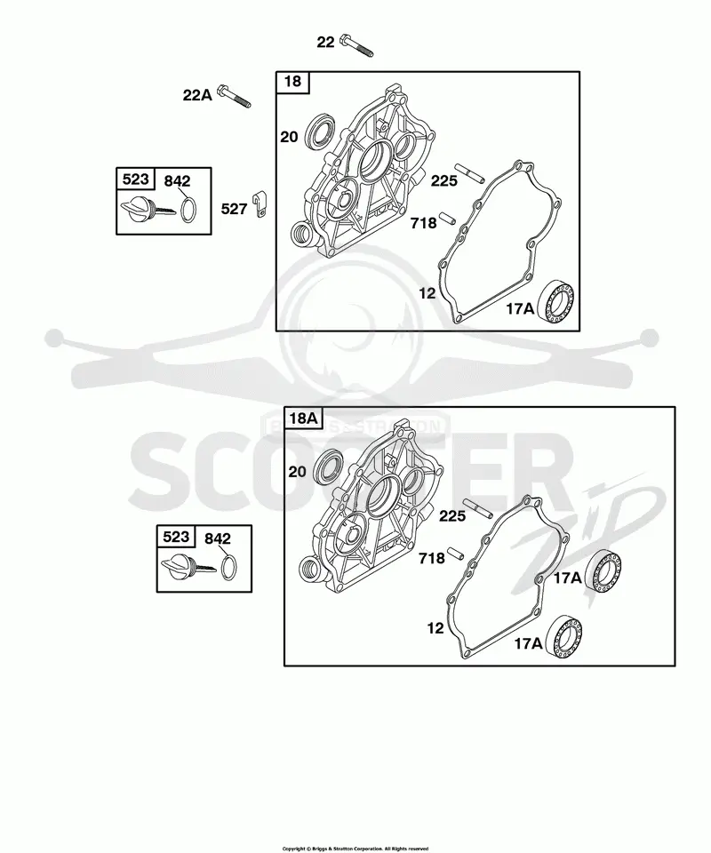 Crankcase Cover, Valves